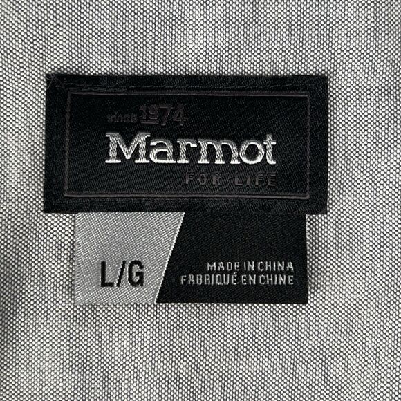 Marmot Sz Mens L Flannel Long-Sleeve Button-Down Casual Shirt Black Brown Plaid - Picture 3 of 15